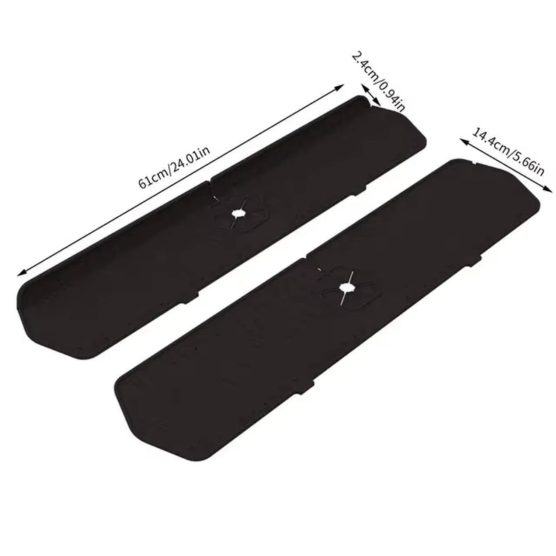 24.01/29.92 Inch Silicone Sink Faucet Mat - Absorbent Splash Guard for Kitchen Countertop Protection
