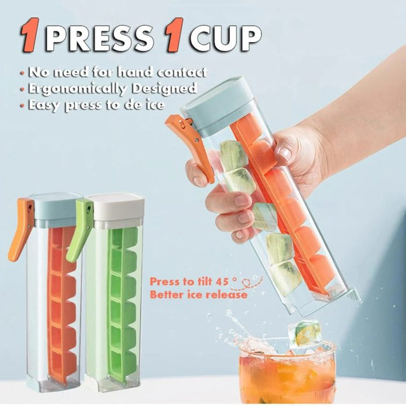 Food Grade Ice Cube Mold with Storage Box - Kitchen Ice Maker Tray