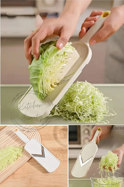 Professional Stainless Steel Vegetable Chopper and Slicer with Non-Slip Base for Cabbage, Carrots, Salad, and Onions