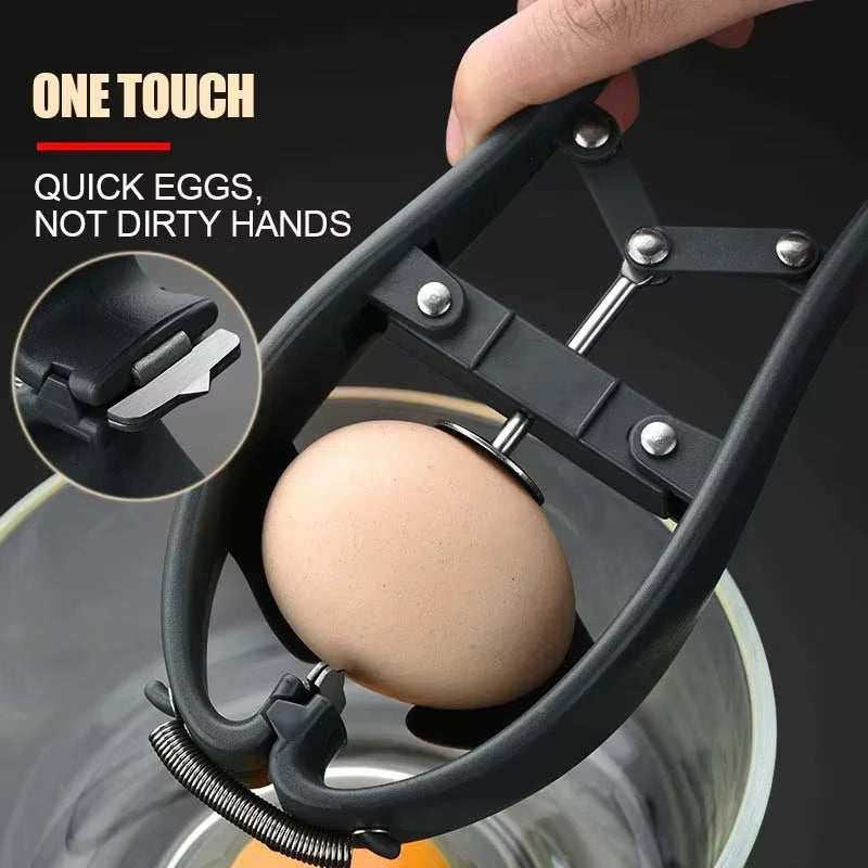 Stainless Steel Egg Opener and Cracker - Manual Egg Cutting and Separating Tool for Kitchen Baking Accessories