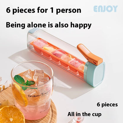 Food Grade Ice Cube Mold with Storage Box - Kitchen Ice Maker Tray
