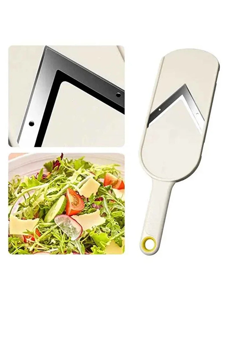 Professional Stainless Steel Vegetable Chopper and Slicer with Non-Slip Base for Cabbage, Carrots, Salad, and Onions