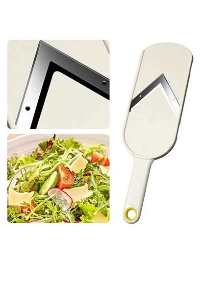 Professional Stainless Steel Vegetable Chopper and Slicer with Non-Slip Base for Cabbage, Carrots, Salad, and Onions