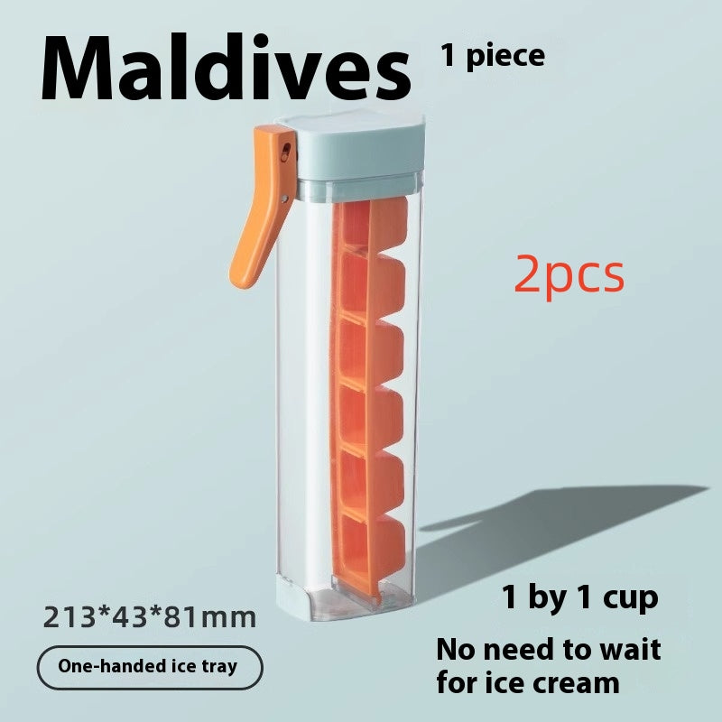 Food Grade Ice Cube Mold with Storage Box - Kitchen Ice Maker Tray