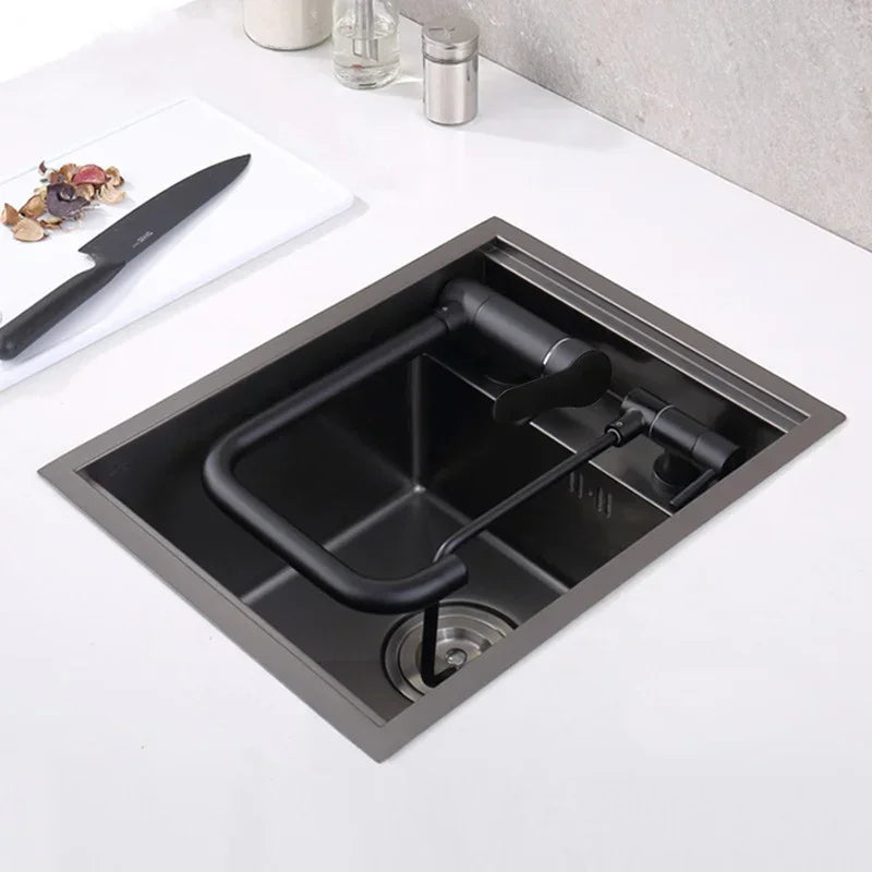 Nanometer 304 Stainless Steel Small Hidden Single Kitchen Sink Cover
