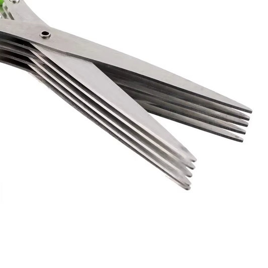 Multi-Functional Stainless Steel Kitchen Scissors for Chopping, Shredding, and Cutting Scallions and Laver