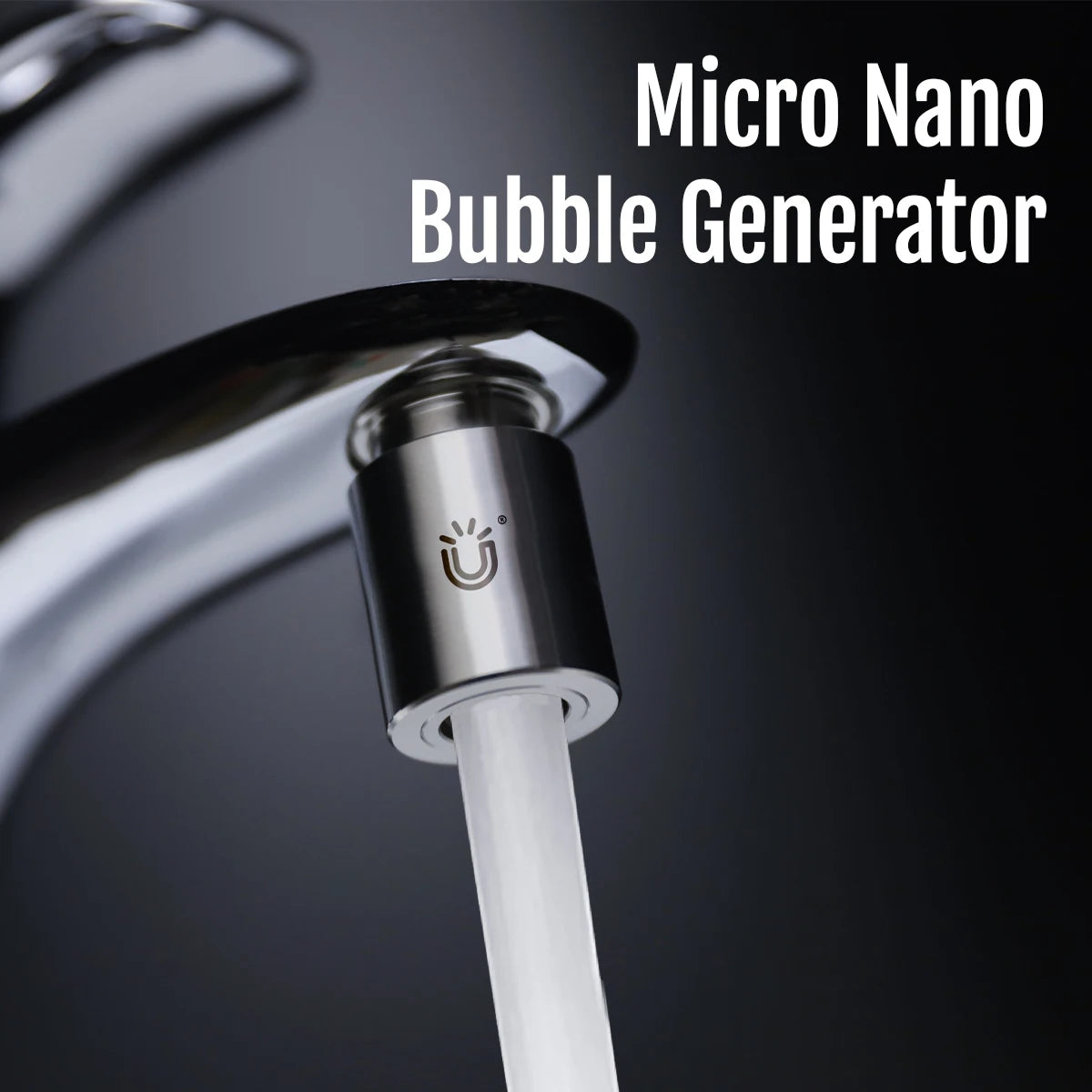 Rotatable Micro Nano Bubble Generator for Kitchen Faucets - 360°/720°/1080° Extension for Enhanced Fruit and Vegetable Washing Efficiency