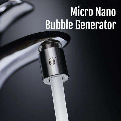 Rotatable Micro Nano Bubble Generator for Kitchen Faucets - 360°/720°/1080° Extension for Enhanced Fruit and Vegetable Washing Efficiency