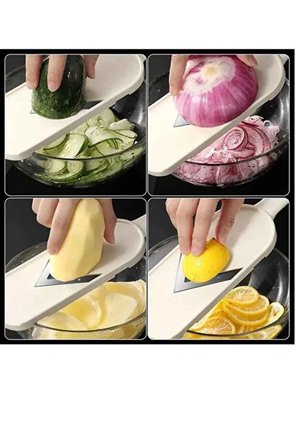 Professional Stainless Steel Vegetable Chopper and Slicer with Non-Slip Base for Cabbage, Carrots, Salad, and Onions
