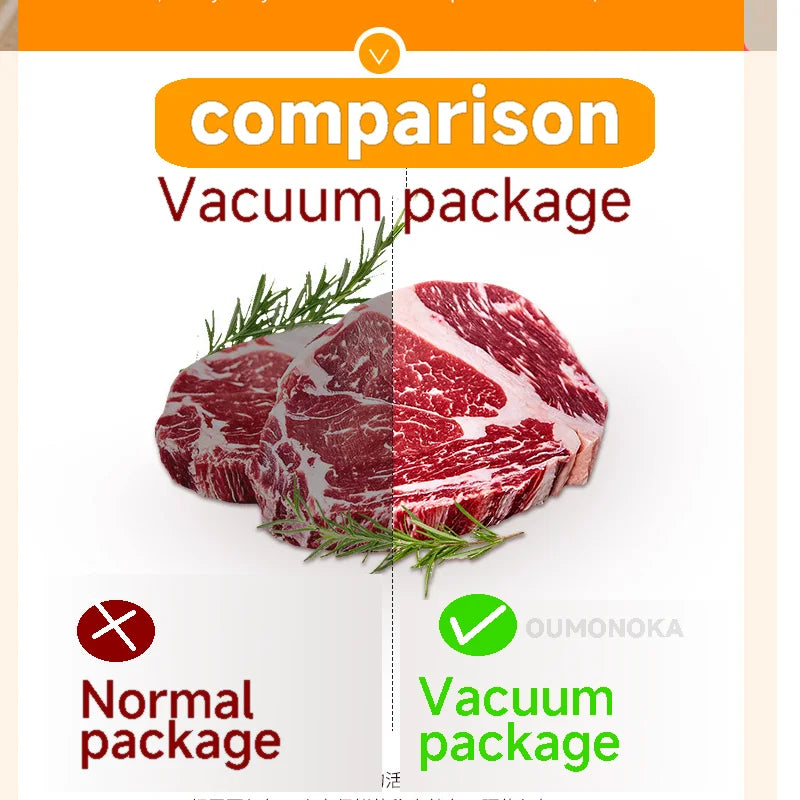 Professional Vacuum Sealer for Food Vacuumor for Products Kitchen Sealing Machine Cuisine Packaging Plastic Bag Sealant
